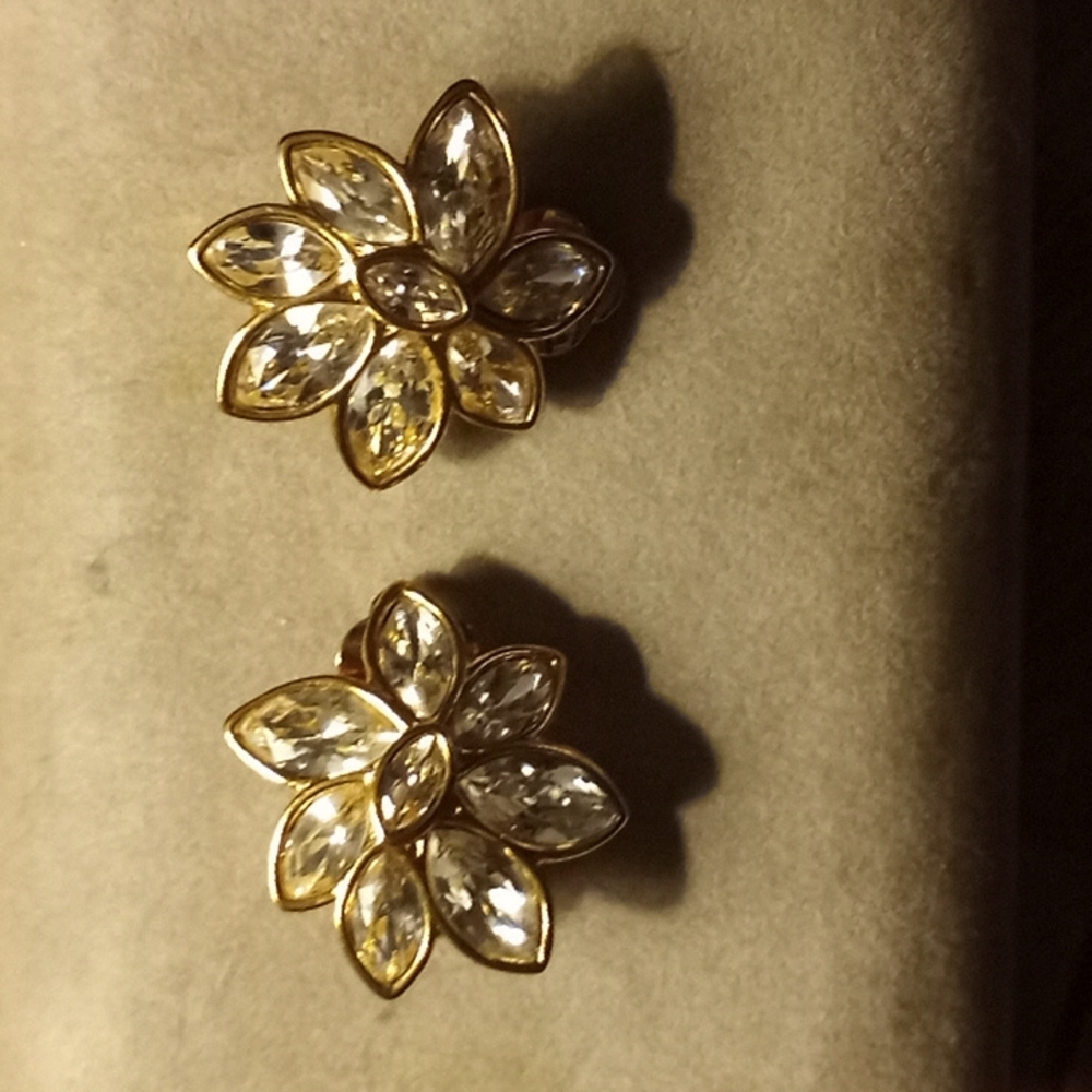 Vintage Swarovski clip earrings